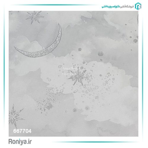 کاغذ دیواری طرح ستاره و ماه کد 667701