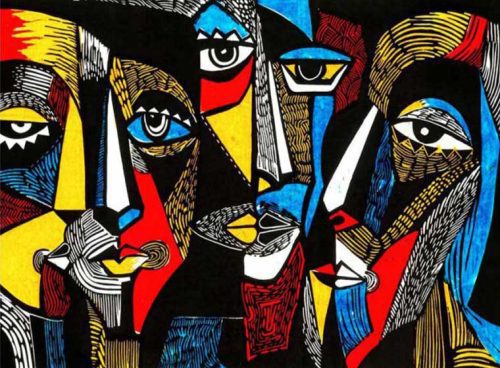 پوستر دیواری طرح کوبیسم کد FS-055 4 پوستر دیواری طرح کوبیسم کد FS-055