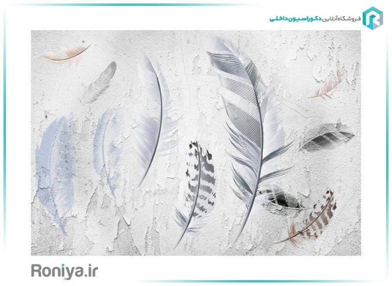 کاغذ دیواری طرح پر RT-198 3 کاغذ دیواری طرح پر RT-198