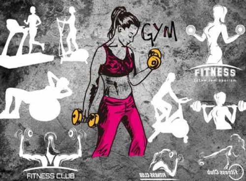 پوستر باشگاه بدنسازی بانوان کد Z296 4 پوستر باشگاه بدنسازی بانوان کد Z296