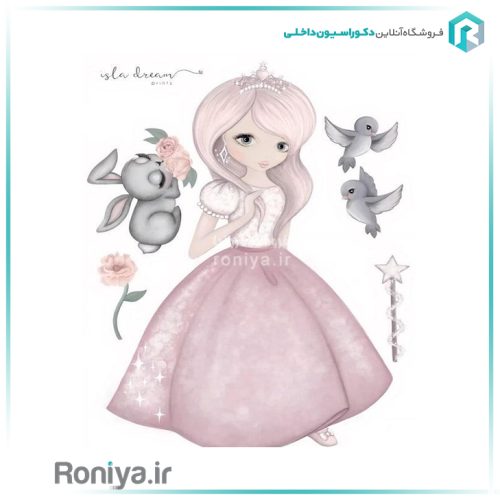 پوستردیواری اتاق خواب دخترونه کودکCode-CN-0269 2 پوستردیواری اتاق خواب دخترونه کودکCode-CN-0269