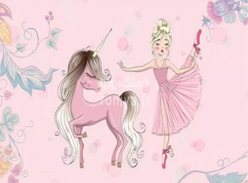 پوستر دیواری تک شاخ اتاق دخترانهCode-CN-0286 3 پوستر دیواری تک شاخ اتاق دخترانهCode-CN-0286