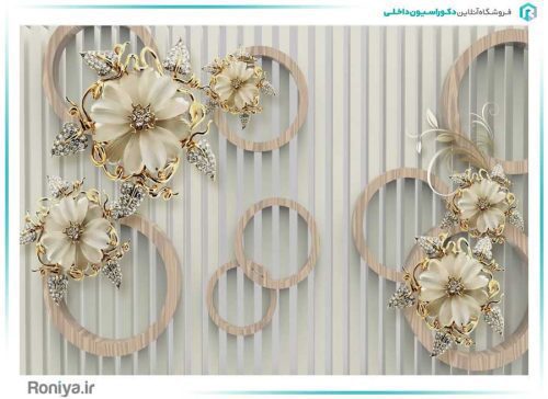 پوستر دیواری گل طرح برجسته کد 3DF-206
