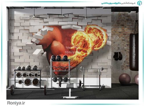 پوستر دیواری ورزشی طرح آجر Code-TA-170 3 پوستر دیواری ورزشی طرح آجر Code-TA-170