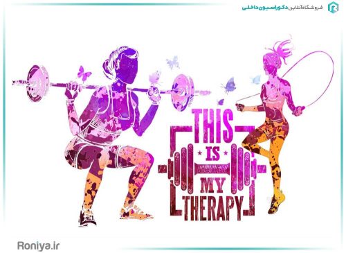 پوستر دیواری بدنسازی بانوان کد 3DF-122 2 پوستر دیواری بدنسازی بانوان کد 3DF-122