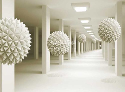 پوستر دیواری سه بعدی گوی معلقCode-3DF-617 3 پوستر دیواری سه بعدی گوی معلقCode-3DF-617