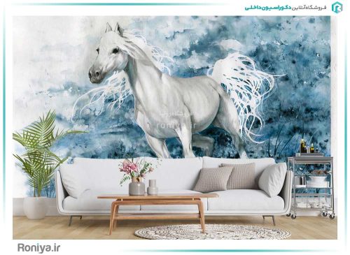 پوستر دیواری سه بعدی اسب کد RT-046 3 پوستر دیواری سه بعدی اسب کد RT-046