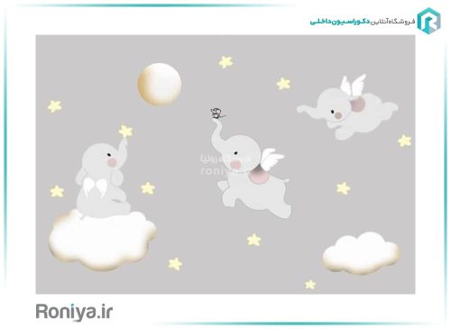 کاغذ پوستری طرح فیل برای اتاق بچه CN-0250 2 کاغذ پوستری طرح فیل برای اتاق بچه CN-0250