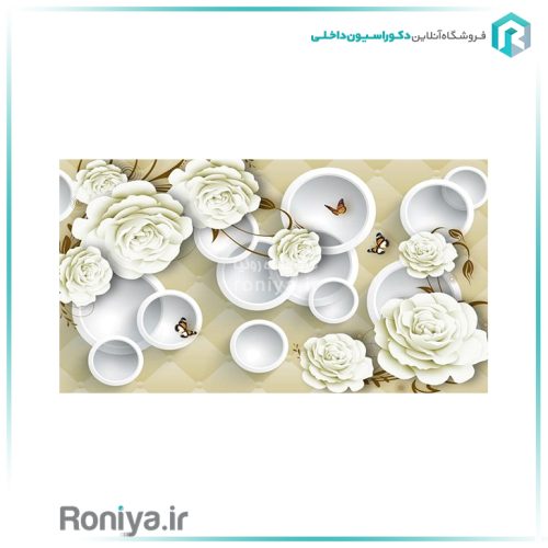 پوستر دیواری سه بعدی گلCode-3DF-612 2 پوستر دیواری سه بعدی گلCode-3DF-612