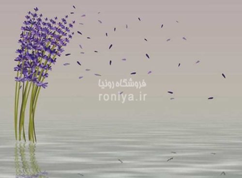 پوستردیواری گل بنفشCode-AB-87