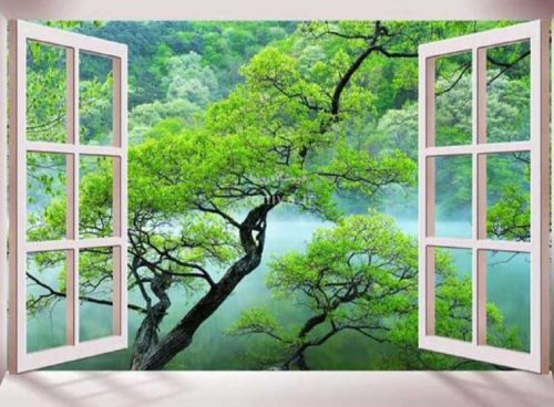 پوستر دیواری سه بعدی پنجره کد AB-003