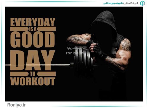 پوستر دیواری ورزشی مشکی کد 3D-102 2 پوستر دیواری ورزشی مشکی کد 3D-102