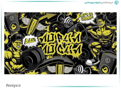 پوستر دیواری ورزشی مخصوص باشگاه کد 3DF-189 2 پوستر دیواری ورزشی مخصوص باشگاه کد 3DF-189