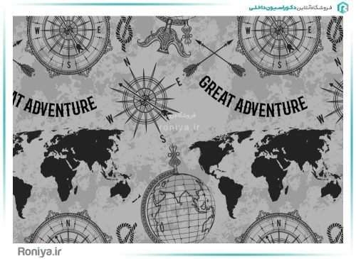 پوستر دیواری زمینه طوسی اتاق کد TA-118 3 پوستر دیواری زمینه طوسی اتاق کد TA-118