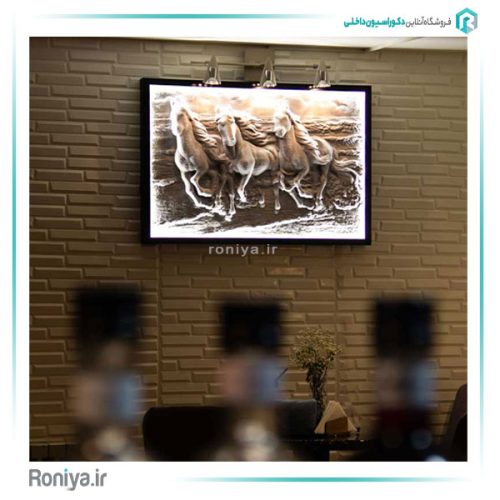 تابلو سه بعدی طرح اسب سه تایی