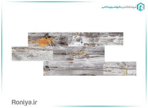 دیوارپوش دکوراتیو بتن پلیمری طرح چوب خاکستری روشن WD-01