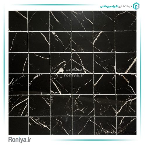 دیوارپوش بین کابینتی مشکی طرح سنگ کد 33306