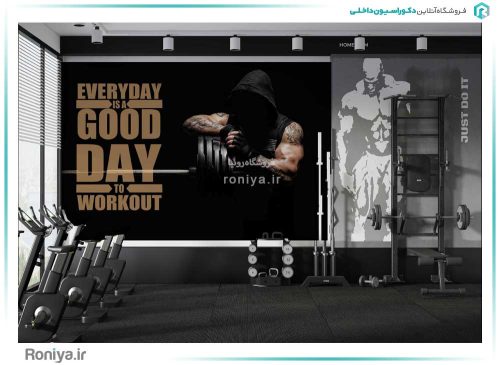 پوستر دیواری ورزشی مشکی کد 3D-102 3 پوستر دیواری ورزشی مشکی کد 3D-102