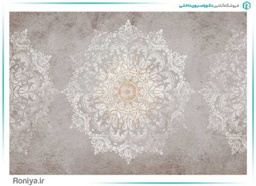 پوستر دیواری طرح داماسک کلاسیک کد 3DF-089 3 پوستر دیواری طرح داماسک کلاسیک کد 3DF-089