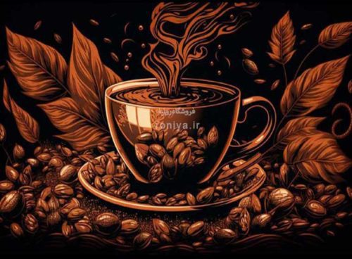 پوستر دیواری کافه طرح فنجان کد z383 4 پوستر دیواری کافه طرح فنجان کد z383