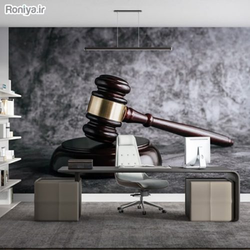 پوستر دیواری وکالت چکش دادگاه
