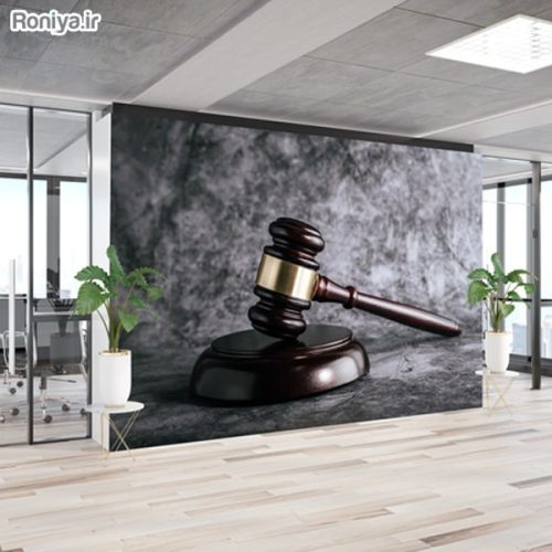 پوستر دیواری وکالت چکش دادگاه