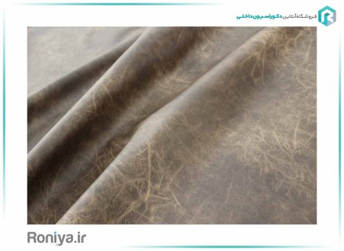 دیوار پوش ابرو بادی چرم قهوه ای