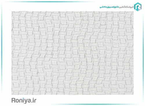 دیوار پوش چرم حصیری سفید