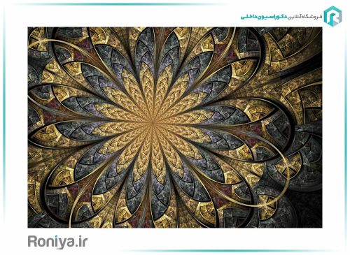 پوستر دیواری سه بعدی انتزاعی گل کد AB-051
