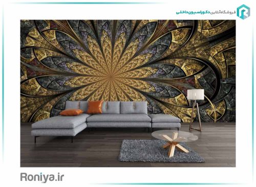 پوستر دیواری سه بعدی انتزاعی گل کد AB-051 2 پوستر دیواری سه بعدی انتزاعی گل کد AB-051