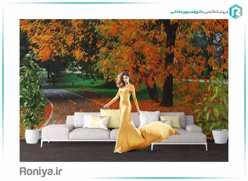 پوستر دیواری سه بعدی جاده پاییزی کد NT-146 2 پوستر دیواری سه بعدی جاده پاییزی کد NT-146