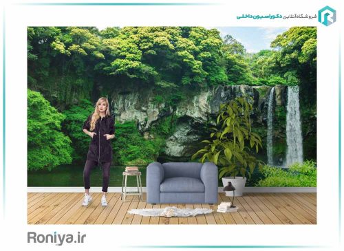 پوستر دیواری سه بعدی آبشار و دریاچه کد NT-158 2 پوستر دیواری سه بعدی آبشار و دریاچه کد NT-158
