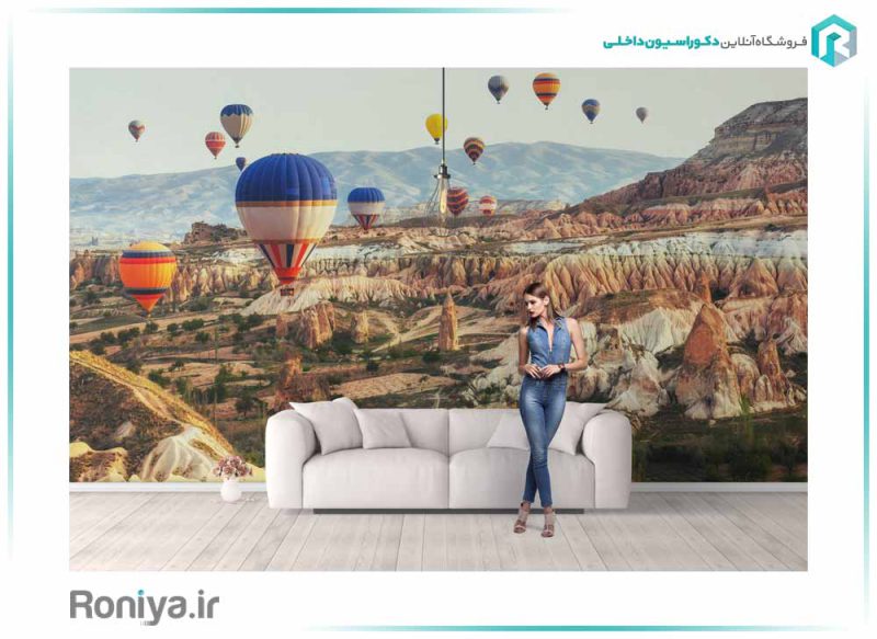 پوستر دیواری سه بعدی بالون های معلق کد NT-166 2 پوستر دیواری سه بعدی بالون های معلق کد NT-166