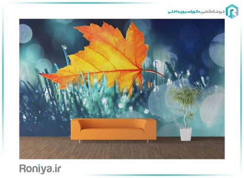 پوستر دیواری سه بعدی برگ پاییزی کد NT-176 2 پوستر دیواری سه بعدی برگ پاییزی کد NT-176