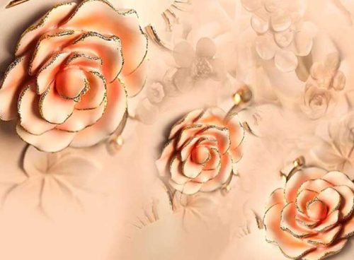 پوستر دیواری سه بعدی گل کرم صورتی کد: 3ِِDF146 3 پوستر دیواری سه بعدی گل کرم صورتی کد: 3ِِDF146