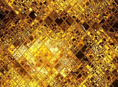 پوستر دیواری سه بعدی مربع های طلایی کد LX-052 2 پوستر دیواری سه بعدی مربع های طلایی کد LX-052