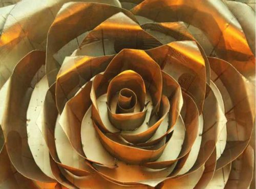 پوستر دیواری سه بعدی رز طلایی کد LX-055 3 پوستر دیواری سه بعدی رز طلایی کد LX-055