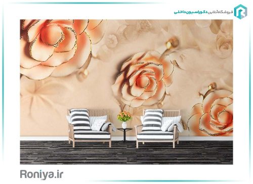 پوستر دیواری سه بعدی گل کرم صورتی کد: 3ِِDF146 2 پوستر دیواری سه بعدی گل کرم صورتی کد: 3ِِDF146