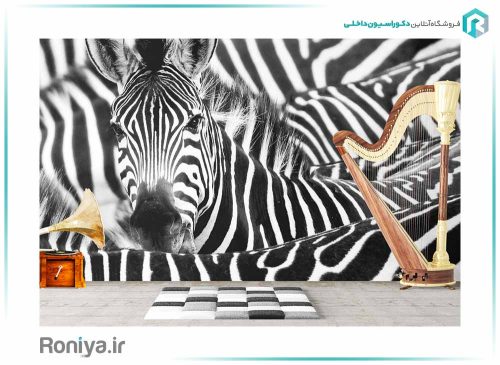 پوستر دیواری سه بعدی گورخر کد: AN052 2 پوستر دیواری سه بعدی گورخر کد: AN052