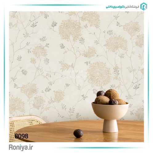 کاغذ دیواری گلدار مینیمال کد 8098 2 کاغذ دیواری گلدار مینیمال کد 8098