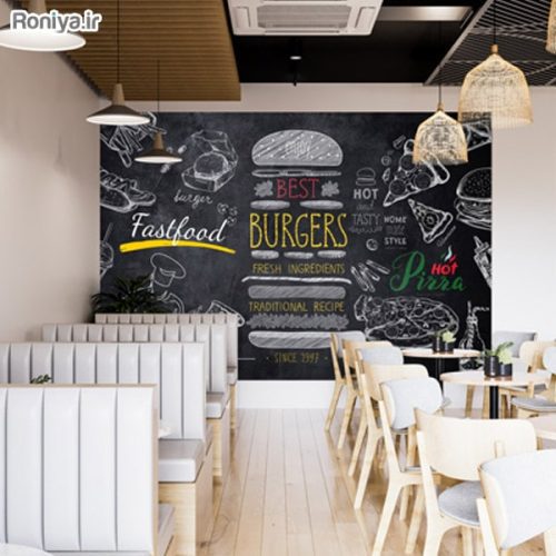 پوستر دیواری فست فود برگر 2 خرید پوستر دیواری فست فود برگر