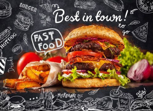 پوستر دیواری سه بعدی ساندویچی 3 پوستر دیواری سه بعدی ساندویچی