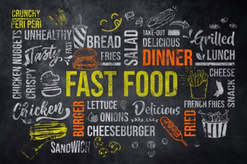 پوستر دیواری فست فود مشکی 3 فروش پوستر دیواری فست فود مشکی