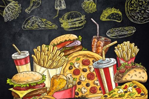فروش پوستر دیواری خوراکی های فست فودی