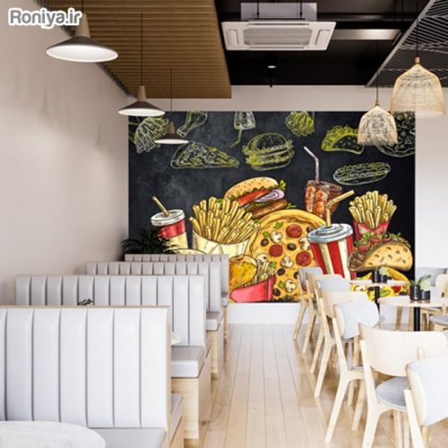 خرید پوستر دیواری خوراکی های فست فودی