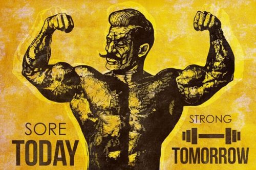 پوستر دیواری باشگاه بدنسازی مرد قوی 2 خرید پوستر دیواری باشگاه بدنسازی مرد قوی رنگ زرد