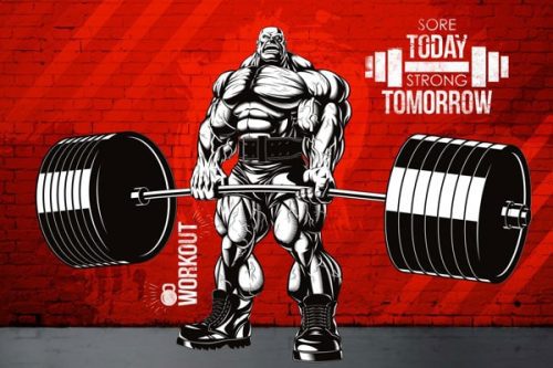 پوستر دیواری باشگاه بدنسازی طرح مرد قوی قرمز 2 بهترین پوستر دیواری باشگاه بدنسازی طرح مرد قوی قرمز