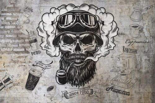 پوستر دیواری اسکلت مناسب برای کافه 2 خرید پوستر دیواری اسکلت مناسب برای کافه