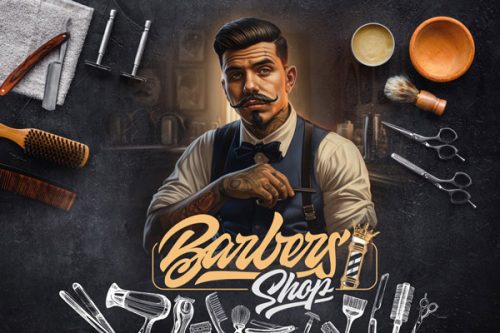 پوستر سه بعدی آرایشگاه مردانه طرح آرایشگر 2 پوستر سه بعدی آرایشگاه مردانه طرح آرایشگر