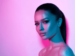 پوستر دیواری سه بعدی طرح چهره خانم زیبا 2 پوستر دیواری سه بعدی طرح چهره خانم زیبا